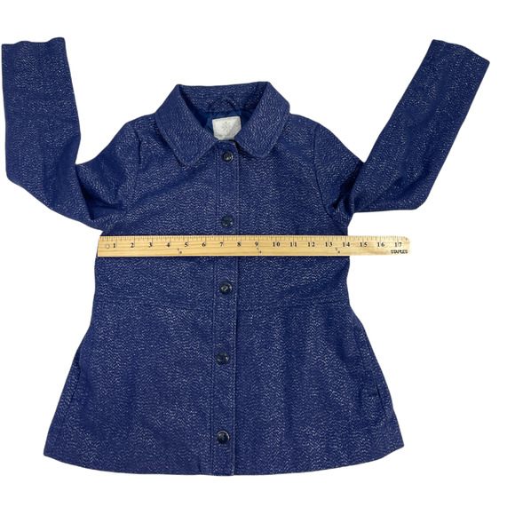 Gymboree Girls  Blue Winter Dress Coat Size M - Picture 6 of 8